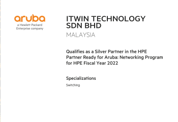HPE Aruba Silver Partner on Networking - ITWin Technology Sdn Bhd
