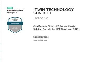 HPE Silver Partner Certificate - ITWin Technology Sdn Bhd